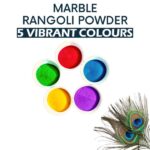 Marble Rangoli Powder – 5 Vibrant Colours (Each 200g)